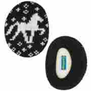 Gestricktes Pferd Earbags Ohrenw�rmer schwarz