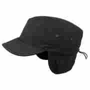 Techno Army Earflap Cap mit Teflon schwarz