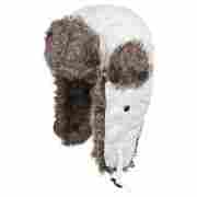 Ice Frozen Aviator Hat by Keyone white