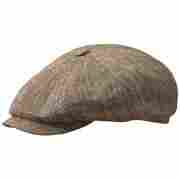 Hatteras Leinen Herringbone Cap by Stetson braun