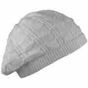 Knit Summer Beret by McBURN cream white