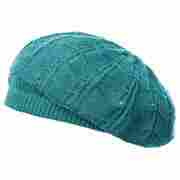 Knit Summer Beret by McBURN petrol blue