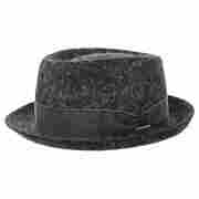 Marlo Pork Pie Stichelhaar Hut by Stetson schwarz