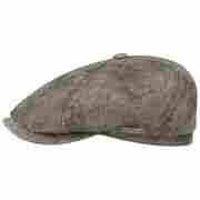 McCook Vintage Leather Cap by Stetson brown