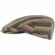 Kangol Tweed Chevron Flat Cap beige