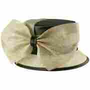 Levoca Sinamay Satin Hat by McBURN olive