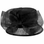 Levoca Sinamay Satin Hat by McBURN black