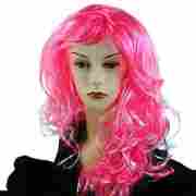 Langhaar Per�cke pink