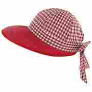 Tramontana Checked Straw Visor by McBURN red