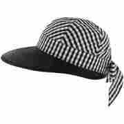 Tramontana Checked Straw Visor by McBURN black