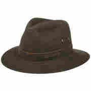 Avasun Waxed Cotton Traveller by Stetson dark-brown