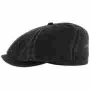 Brooklin Pale Flat Cap by Stetson black