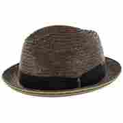 Castagno Player Straw Hat by Borsalino brown