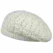 Melfacassa Angora Knit Beret by McBURN white