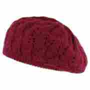 Melfacassa Angora Knit Beret by McBURN fuchsia