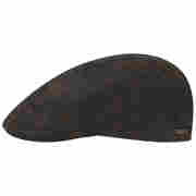 Madison Leather Flat Cap by Stetson brown