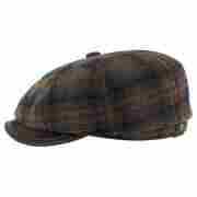 Hatteras Woolrich Flat Cap by Stetson brown