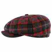 Hatteras Woolrich Flat Cap by Stetson red