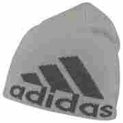 Knit Logo Beanie by adidas cream white
