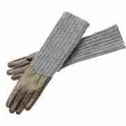 Leather and Knit Gloves for Women by Roeckl anthracite
