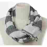 Davao Striped Scarf by Codello Men grey