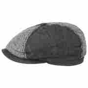 Harwinton Linen Blend Flat Cap by Stetson anthracite
