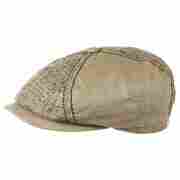 Harwinton Linen Blend Flat Cap by Stetson dark-beige