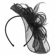 Sarangi Fascinator by McBURN black