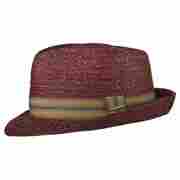 Taft Trilby Raffia Hat by Stetson bordeaux