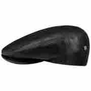 Nappaleder Flatcap schwarz