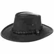 Steerhide Bac Pac Traveller Hut by BC HATS schwarz