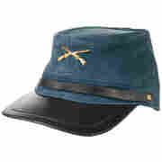 Union Leather Cap by Hatshopping.com blue