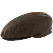 Quilence Leather Flat Cap by Stetson brown