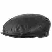 Quilence Leather Flat Cap by Stetson black