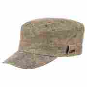 Leather Army Cap by Stetson brown